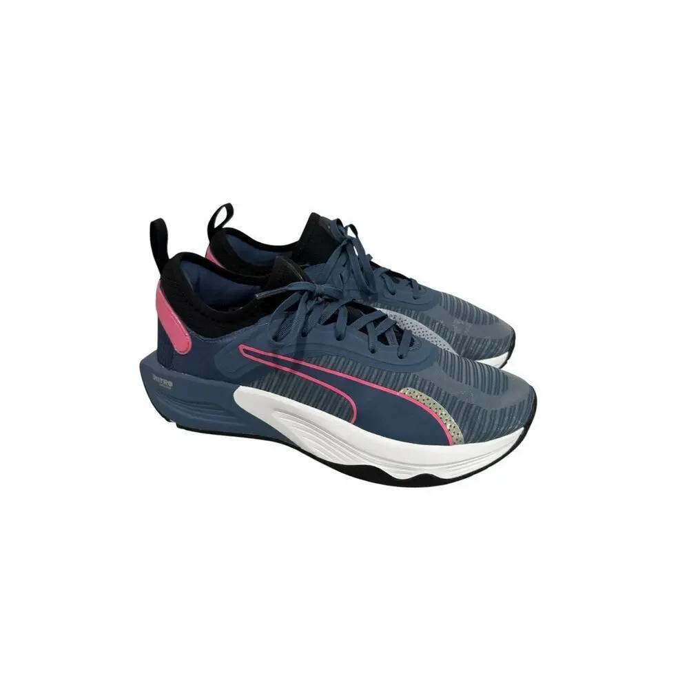 PUMA Pwr Xx Nitro Training Womens Blue Pink‎ Sneakers Athletic Shoes Size 9